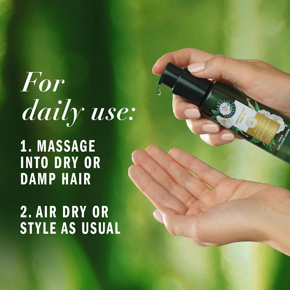 Lightweight Hair Oil, Certified Pure Plants, with Aloe and Camellia Flower Oil
