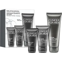 Daily Oil-Free Hydration Men's Skincare Set: Cleanse. Exfoliate. Hydrate