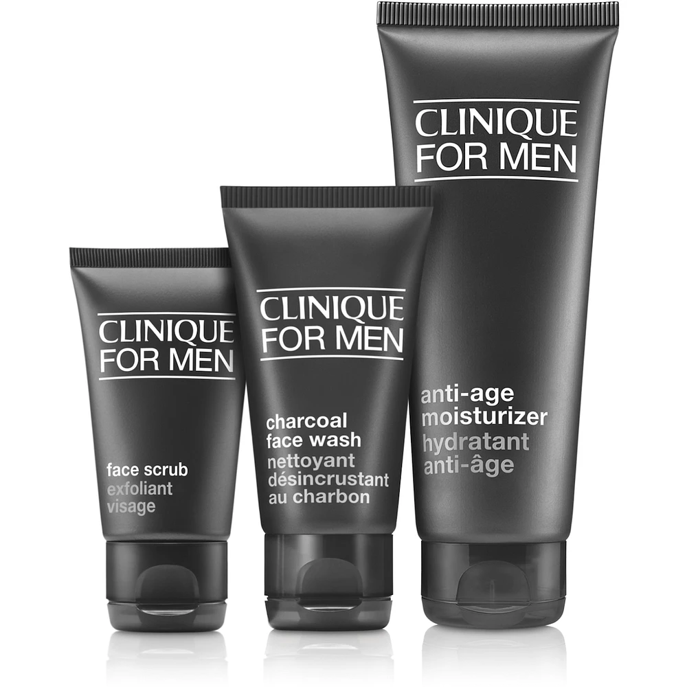 Daily Age Repair Men's Skincare Set: Cleanse. Exfoliate. Hydrate