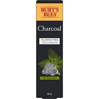 Burt’s Bees Toothpaste, Fluoride Free, Charcoal, Zen Peppermint, 105 mL