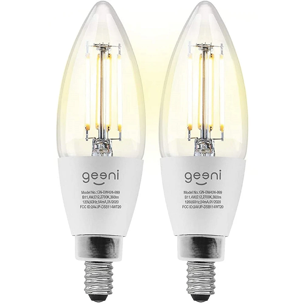LUX Edison B11 Wi-Fi LED Smart Bulb 2 pack