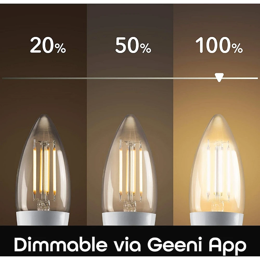 LUX Edison B11 Wi-Fi LED Smart Bulb 2 pack