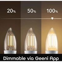 LUX Edison B11 Wi-Fi LED Smart Bulb 2 pack
