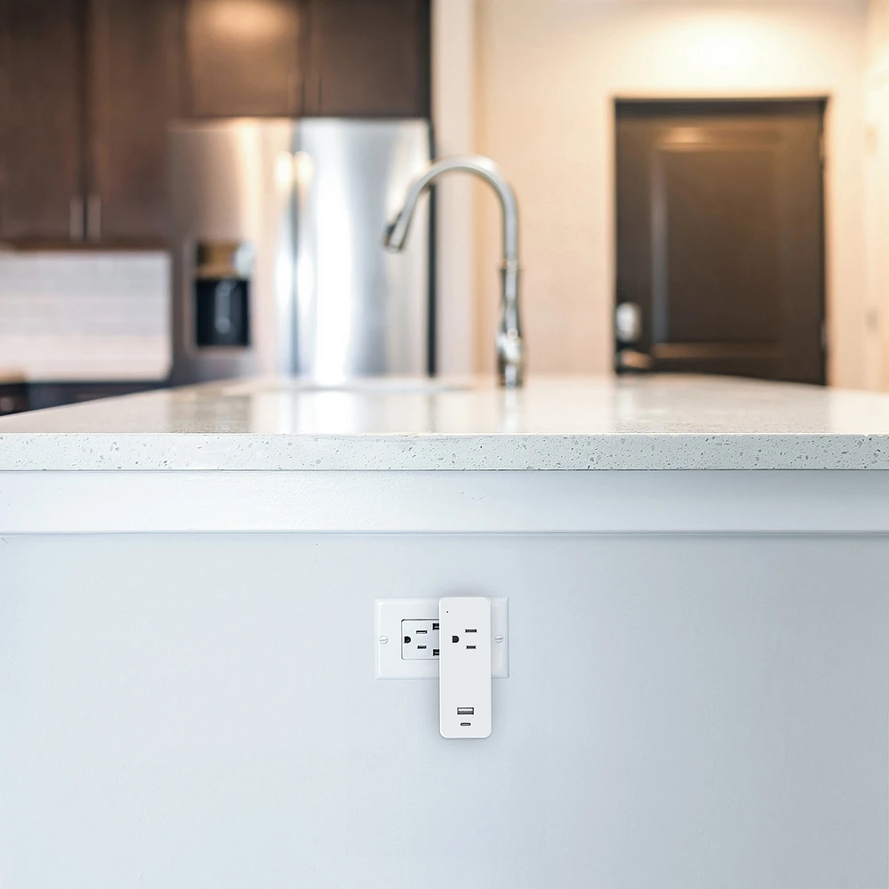 SWITCH + CHARGE Smart Wi-Fi Plug with USB-C and USB-A ports