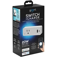 SWITCH + CHARGE Smart Wi-Fi Plug with USB-C and USB-A ports