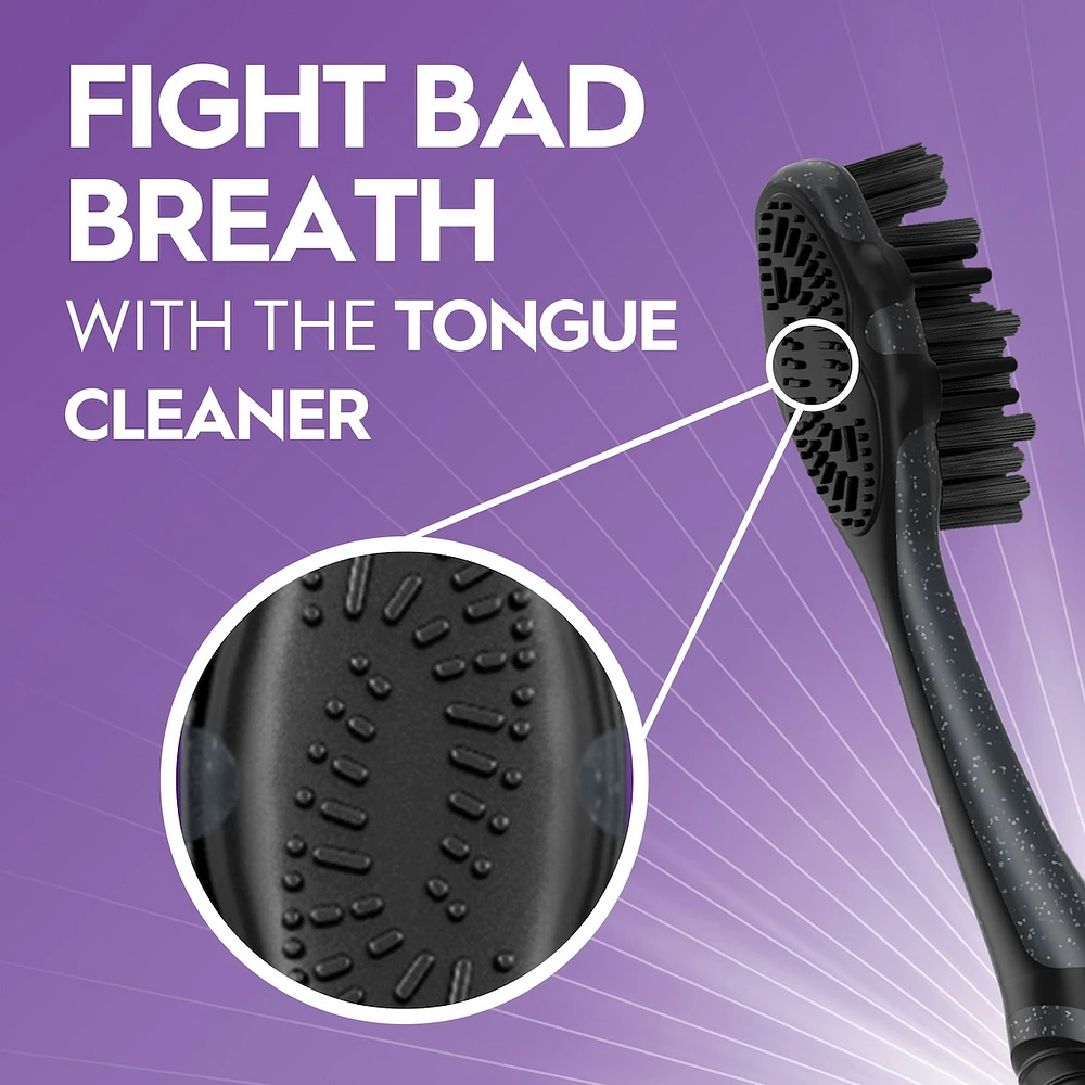 Advanced Whitening Charcoal Toothbrushes, Medium, 2 Count