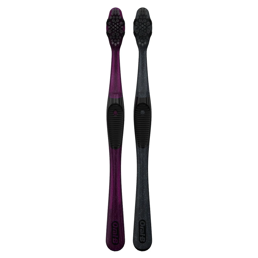 Advanced Whitening Charcoal Toothbrushes, Medium, 2 Count