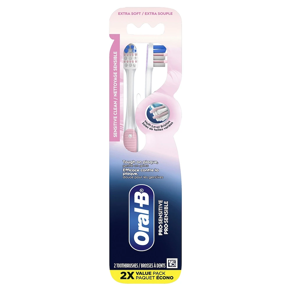 Pro Sensitive Toothbrushes, Extra Soft, 2 Count