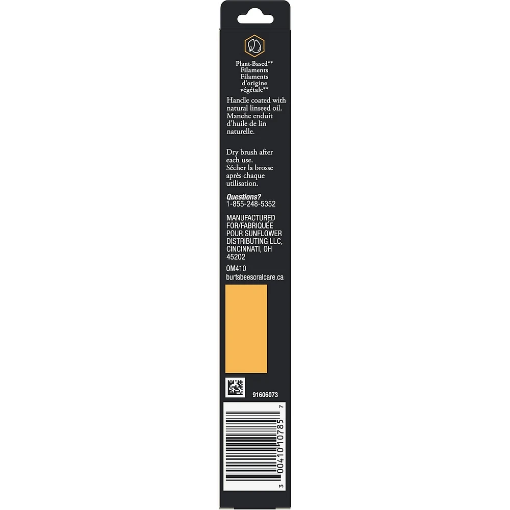 Burt’s Bees Bamboo Toothbrush with Charcoal Infused Bristles, 1ct