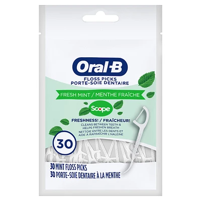 Porte-soie dentaire avec, Menthe fraîche, 30 unités