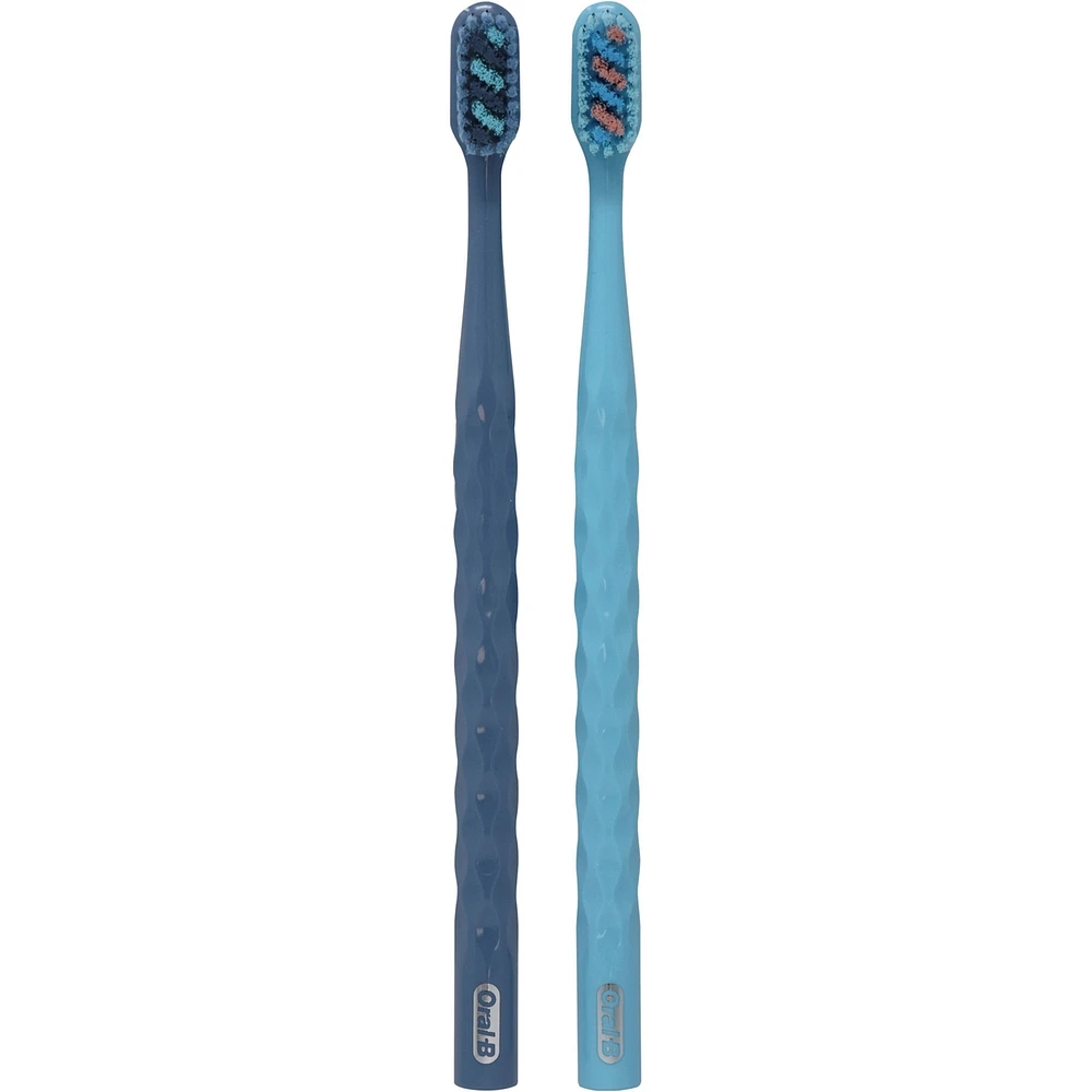 Brilliance Premium Whitening Toothbrush with Plaque Eraser, Medium, Sky Blue, 1 Count