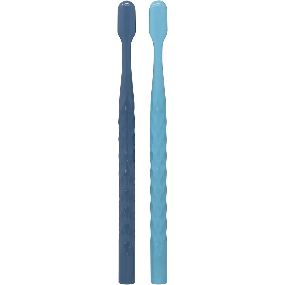 Brilliance Premium Whitening Toothbrush with Plaque Eraser, Medium, Sky Blue, 1 Count