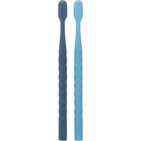 Brilliance Premium Whitening Toothbrush with Plaque Eraser, Medium, Sky Blue, 1 Count