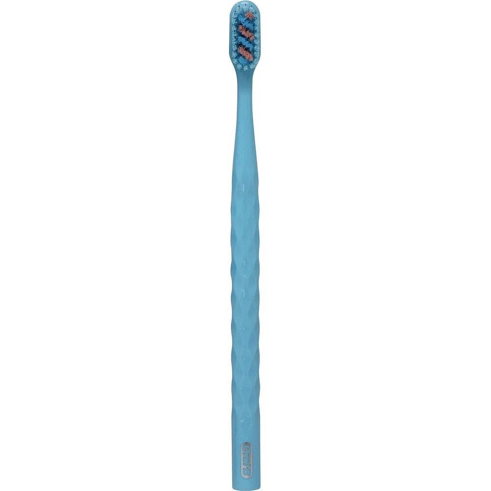 Brilliance Premium Whitening Toothbrush with Plaque Eraser, Medium, Sky Blue, 1 Count