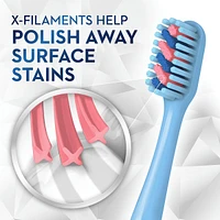 Brilliance Premium Whitening Toothbrush with Plaque Eraser, Medium, Sky Blue, 1 Count