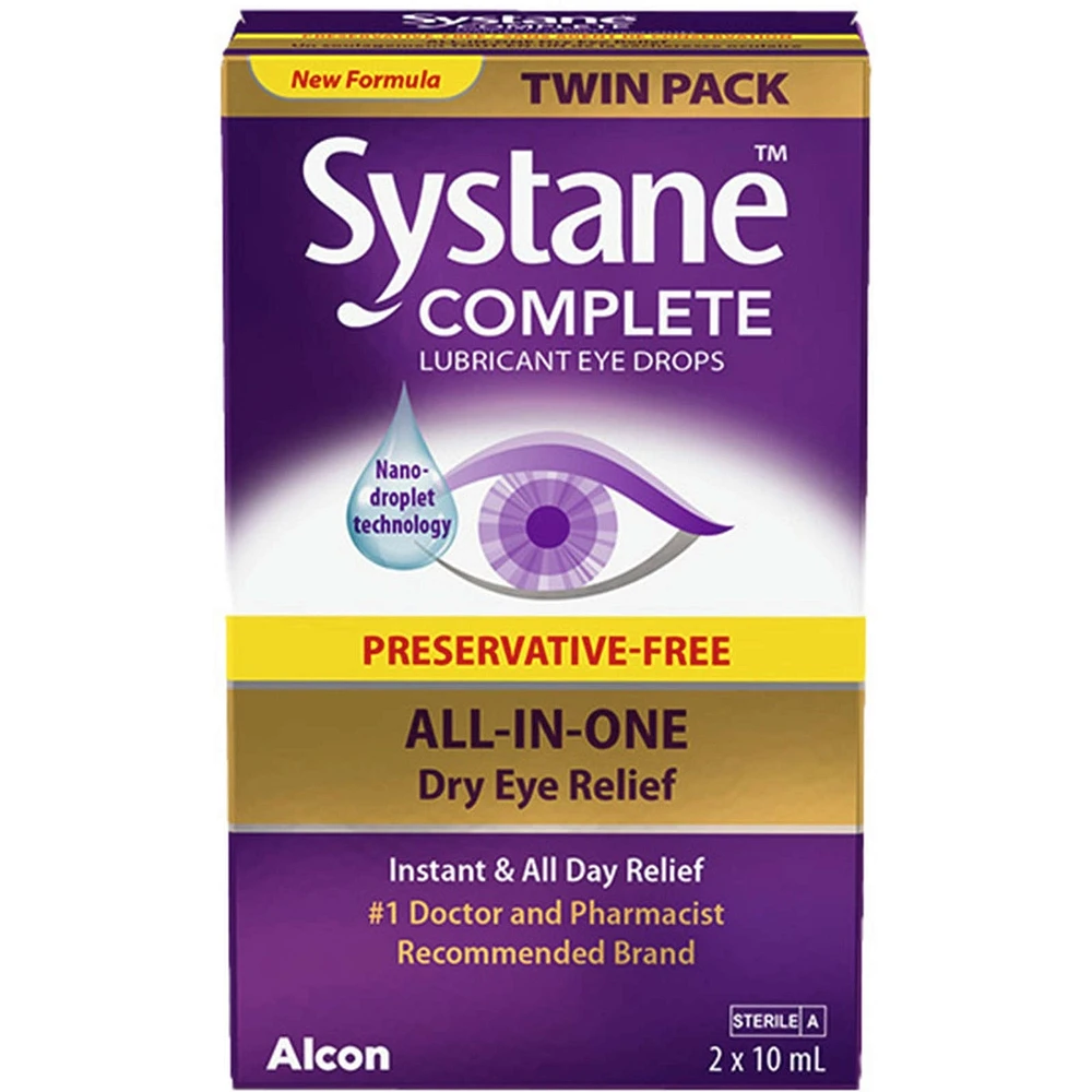 Systane® Complete Lubricant Eye Drops Preservative Free Twin Pack