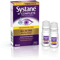 Systane® Complete Lubricant Eye Drops Preservative Free Twin Pack