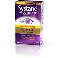 Systane® Complete Lubricant Eye Drops Preservative Free Twin Pack