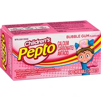 Kid's Bubblegum Flavor Chewables for Heartburn, Acid Indigestion, Upset Stomach, 24ct