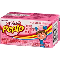 Kid's Bubblegum Flavor Chewables for Heartburn, Acid Indigestion, Upset Stomach, 24ct