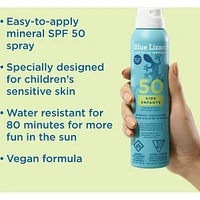 Blue Lizard Kids Mineral Sunscreen Spray SPF 50 142g