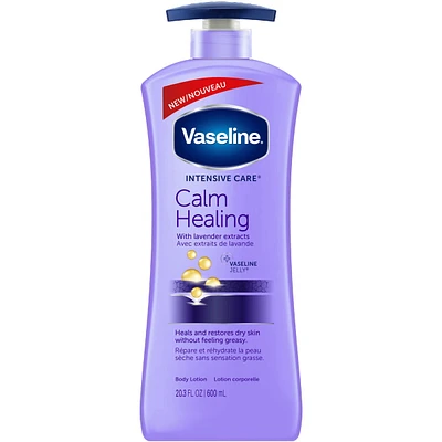 Vaseline Intensive Care Body Lotion moisturizer for dry skin Calm Healing with lavender extracts and with micro-doplets of Vaseline Jelly 600 ml