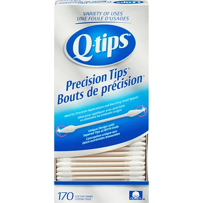 Q-tips Precision Tips Cotton Swabs 170 ct