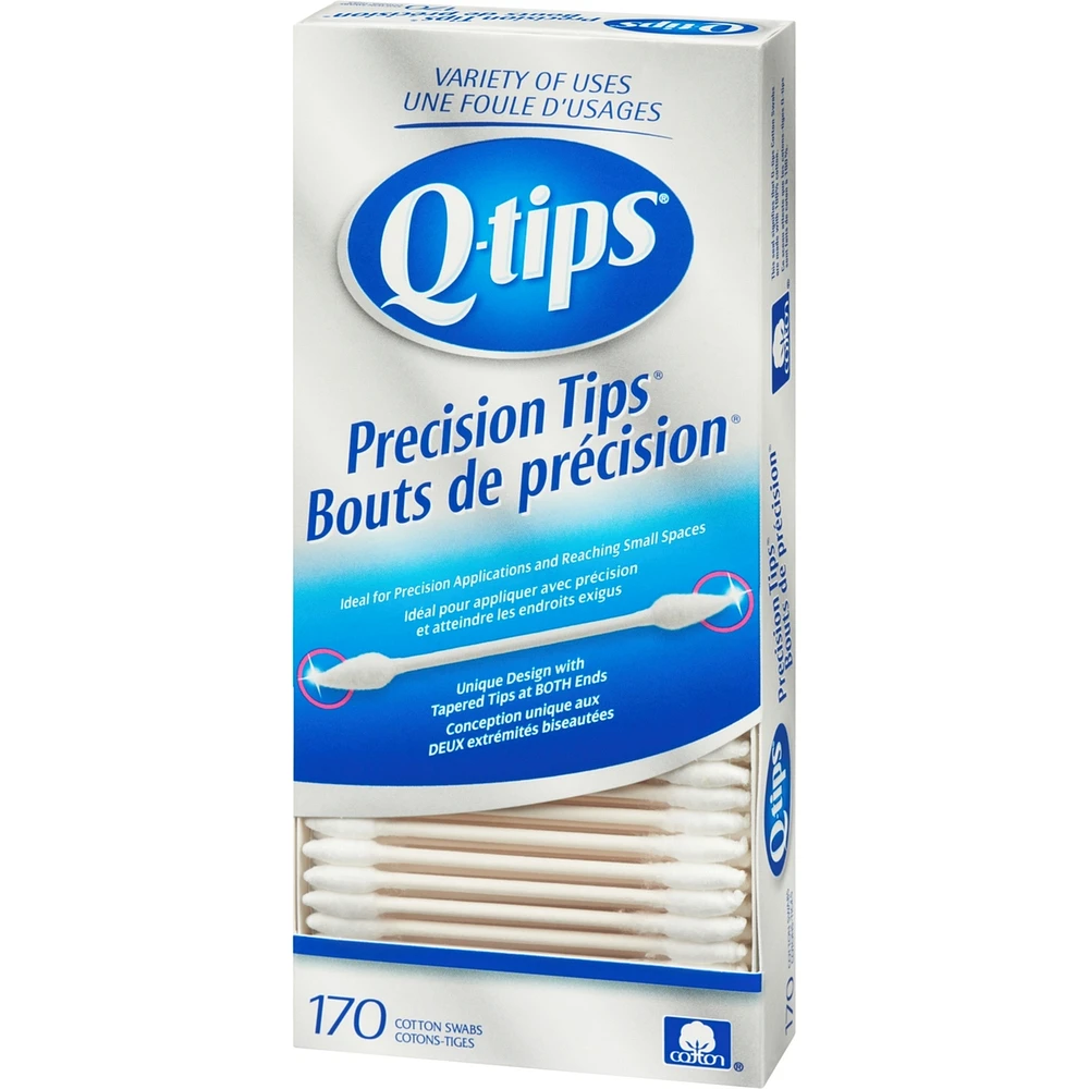 Q-tips Precision Tips Cotton Swabs 170 ct
