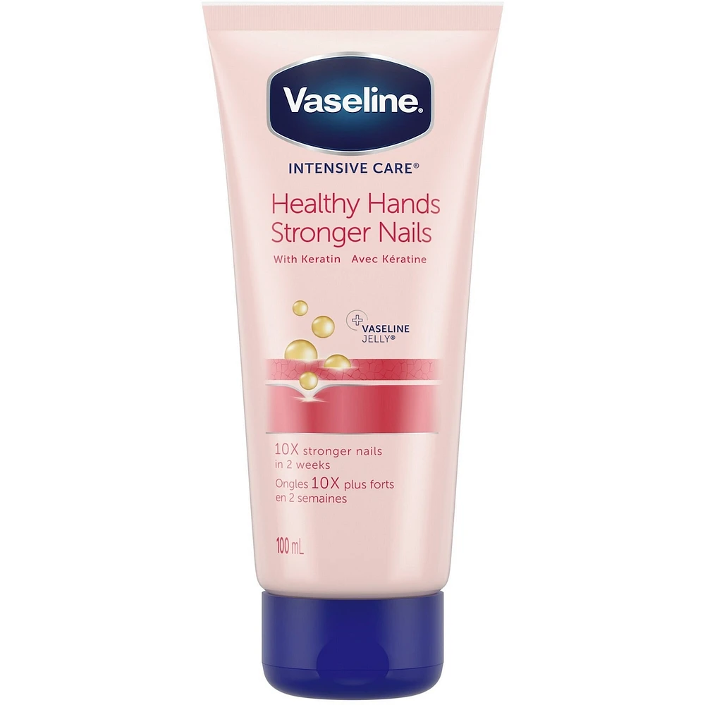 Vaseline Intensive Care Hand Lotion for hands and nails treatment Healthy Hands Stronger Nails hand cream enriched with Keratin 100 ml