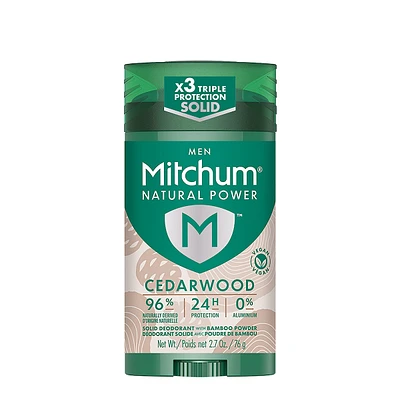 Mitchum Men Natural Power Deodorant Stick, Cedarwood