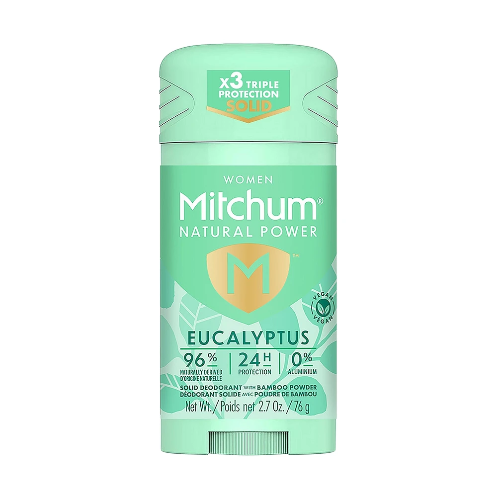 Mitchum Women Natural Power Deodorant Stick, Eucalyptus