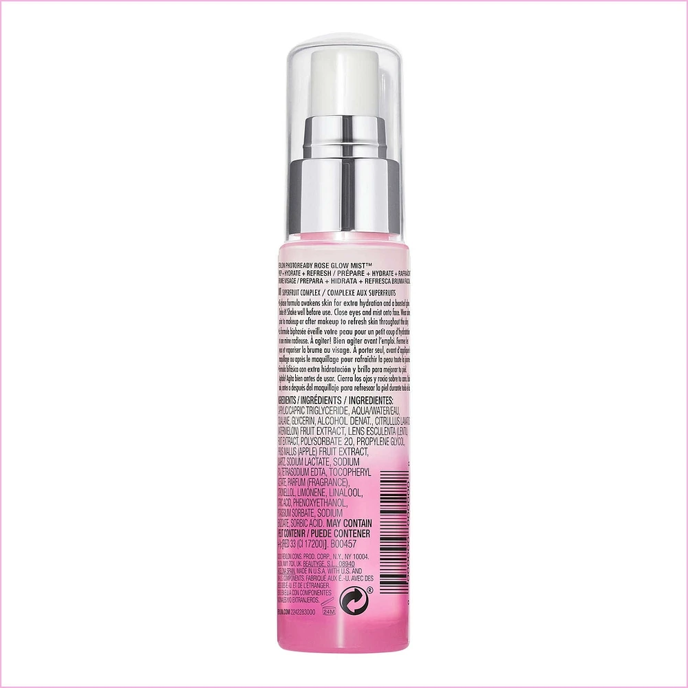 PhotoReady Rose Glow Mist Face Primer, Prep, Hydrate & Refresh Spray