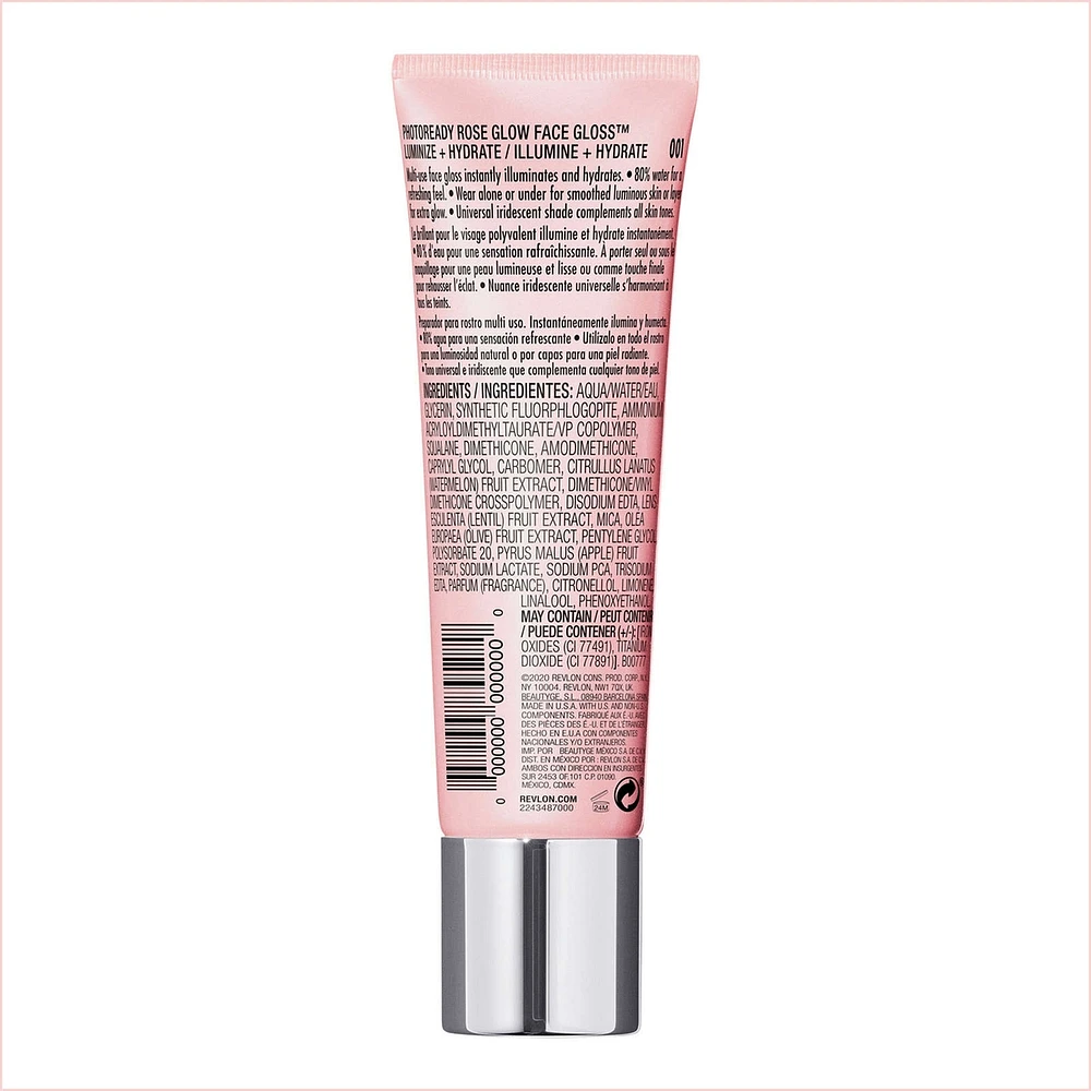 PhotoReady Rose Glow Face Gloss, Illuminating Hydrating Primer,  Non-Sticky Gel
