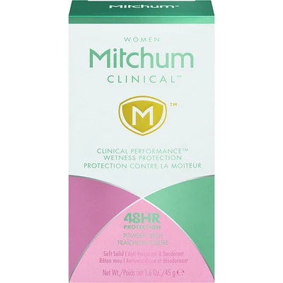 Mitchum Women Clinical Oxygen Antiperspirant & Deodorant Soft Solid Powder Fresh