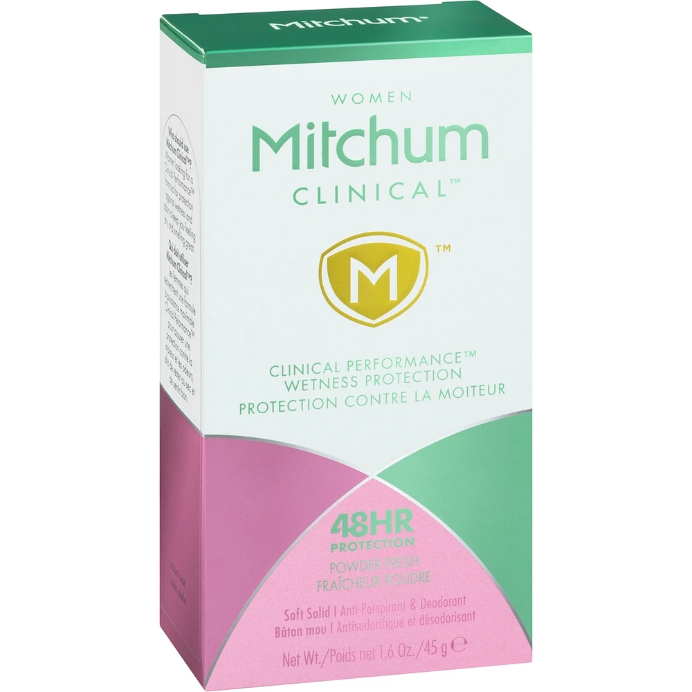 Mitchum Women Clinical Oxygen Antiperspirant & Deodorant Soft Solid Powder Fresh