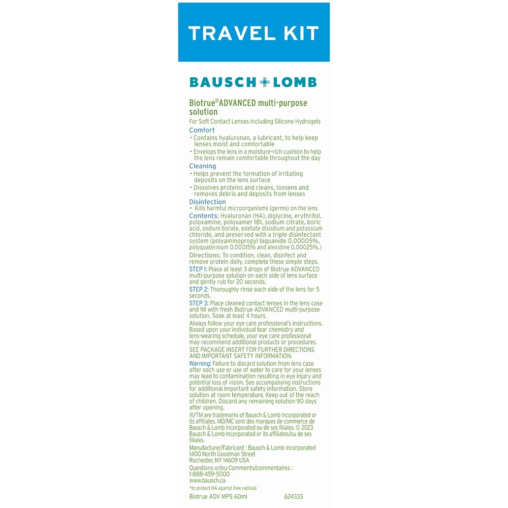 Advanced Multi-Purpose Solution Travel Kit