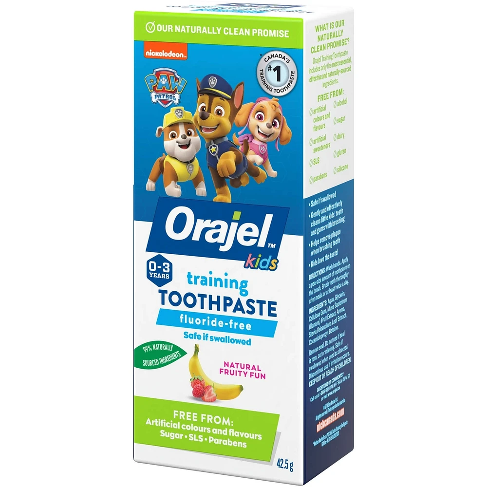 Orajel Kids Paw Patrol Fluoride-Free Training Toothpaste