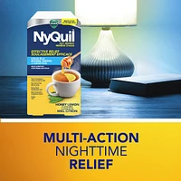 NyQuil Hot Remedy Cold, Flu & Congestion Medicine, Nighttime, Relief for Fever & Headache, Sore Throat Pain, Nasal Congestion, Runny Nose, Cough, Multi-Action, Honey Lemon Flavoured