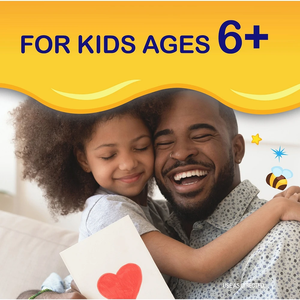 Kids NyQuil Honey Cold & Cough + Congestion Relief for Nighttime Sneezing, Runny Nose, Nasal Congestion & Cough, Flavored with Real Honey, For Children Ages 6+