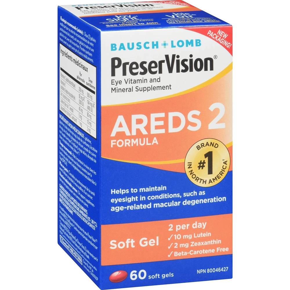 PreserVision Eye Vitamin & Mineral Supplements AREDS 2 Formula Soft Gels