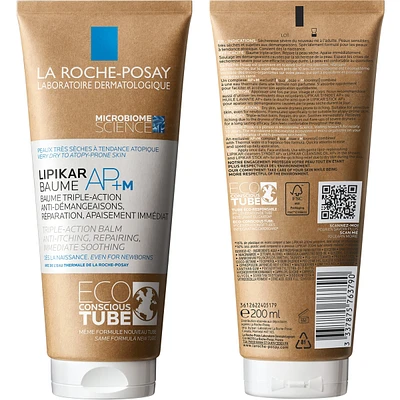 Lipikar Baume AP+M Body Cream for Dry & Eczema-Prone Skin, with Shea Butter & Niacinamide, Dermatologist Tested & Suitable for Sensitive Skin, Eco-Conscious Packaging