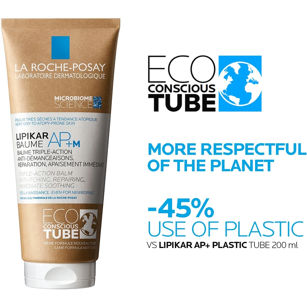 Lipikar Baume AP+M Body Cream for Dry & Eczema-Prone Skin, with Shea Butter & Niacinamide, Dermatologist Tested & Suitable for Sensitive Skin, Eco-Conscious Packaging