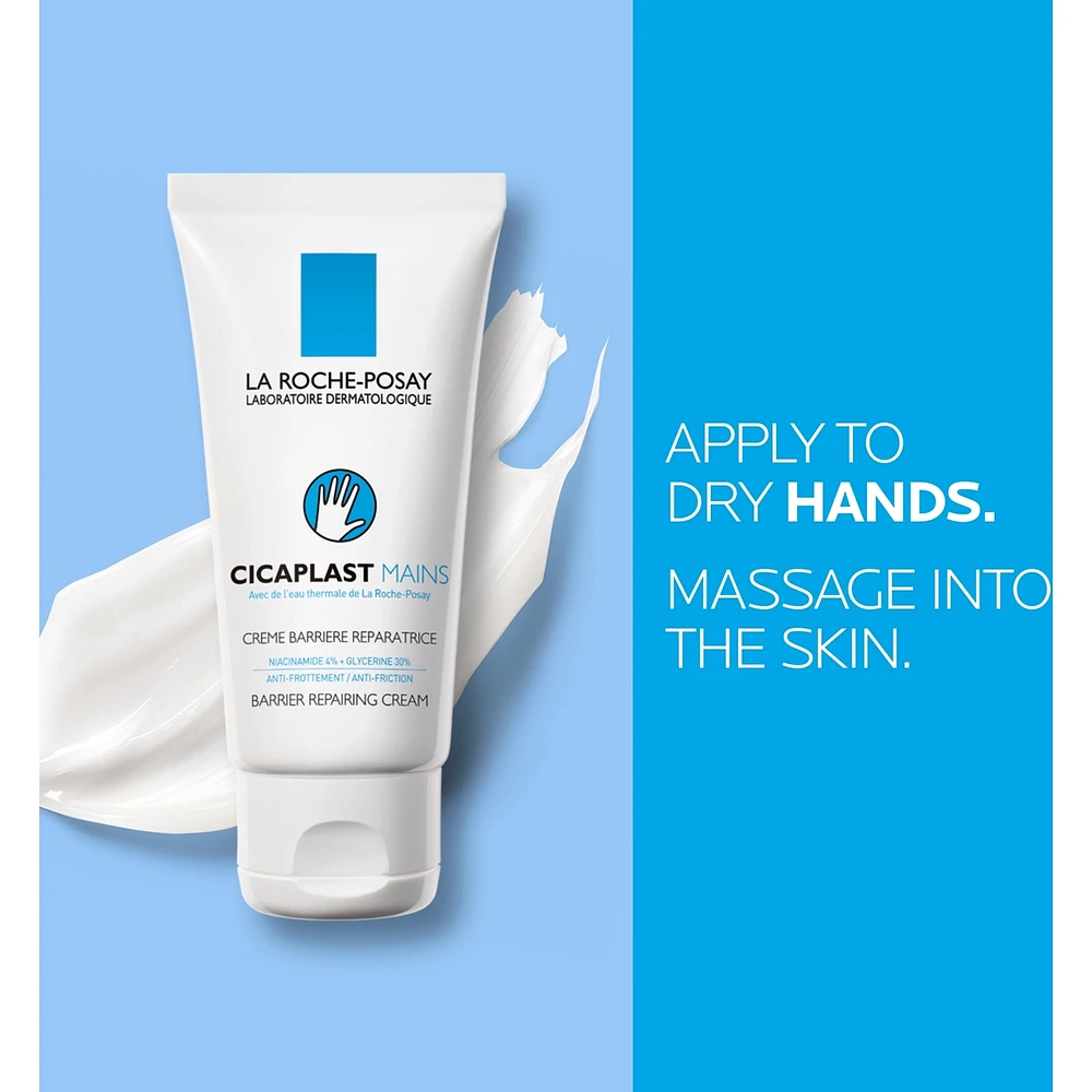 La Roche-Posay Cicaplast Hands for Dry Cracked Hands, Daily Moisturizing Fragrance-Free Cream With Glycerin and Shea Butter, 100mL