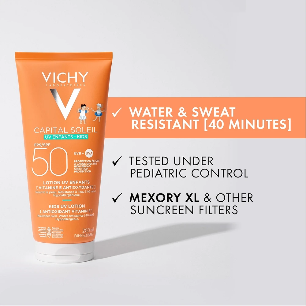 Suncreen For Face & Body, Capital Soleil Kids UV Lotion SPF 50