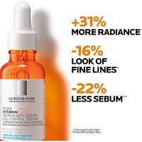 La Roche-Posay Sérum anti-sébum avec 12% de Vitamine C Pure pour le visage