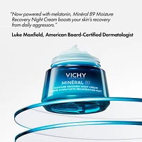 Vichy MINÉRAL 89 Moisture Recovery Night Cream – Hydrating Night Cream with Pure Melatonin & Hyaluronic Acid