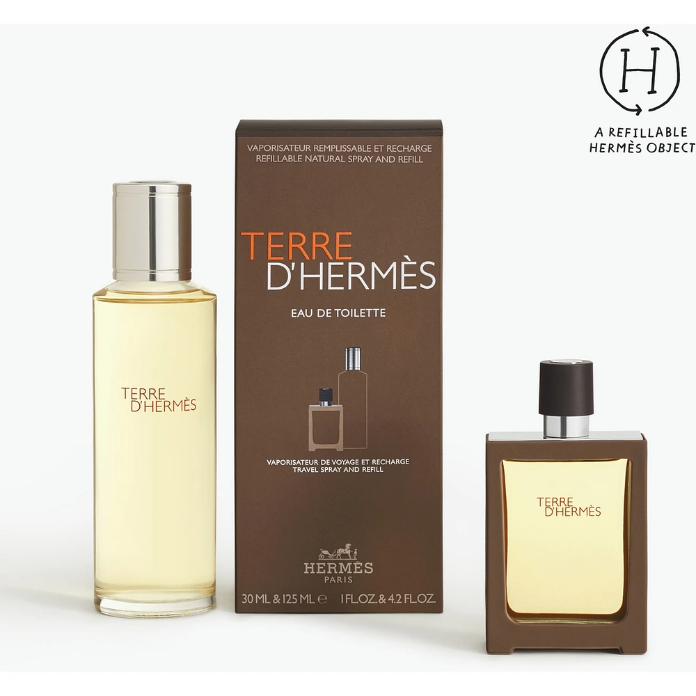Terre d'Hermès, Eau de toilette, 30 ml travel Spray and 125 ml refill
