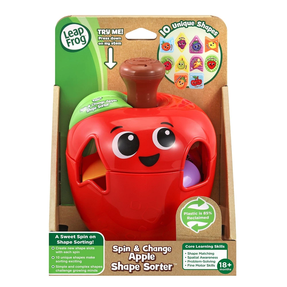 Spin & Change Apple Shape Sorter - English Version