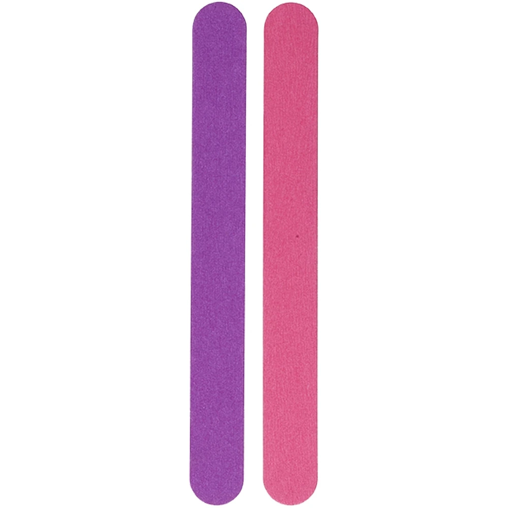 6 Purple manicure wood backed files 12 cm + 6 free pink files