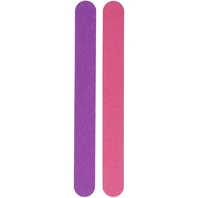6 Purple manicure wood backed files 12 cm + 6 free pink files
